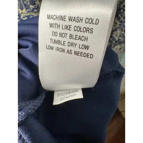 Bethany‎ Navy Blue & White Tiered Ruffle Shift Dress – Size 12 - Picture 7 of 8